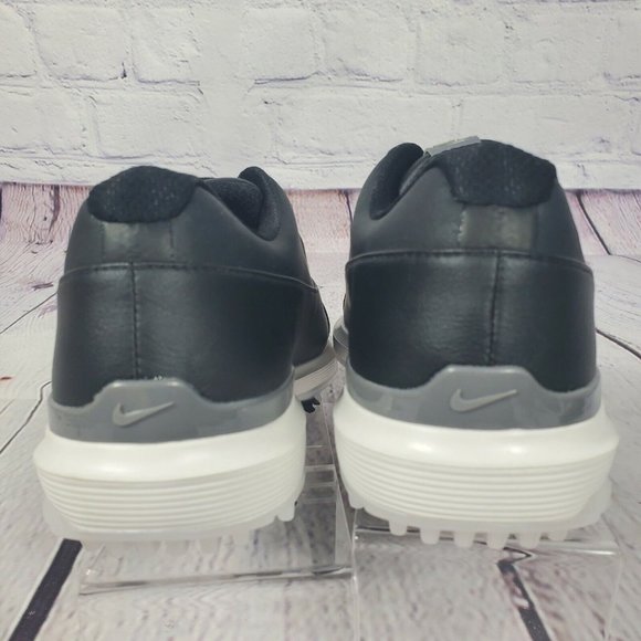 Nike Golf Shoes Mens 7.5 Black Air Zoom Victory Pro Leather silver Swoosh Logo - Picture 7 of 8